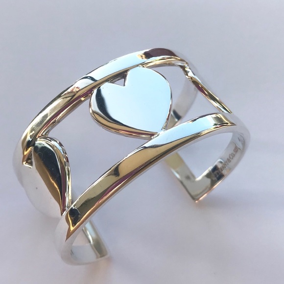 Heart Stencil Wide Cuff Bracelet | Poshmark